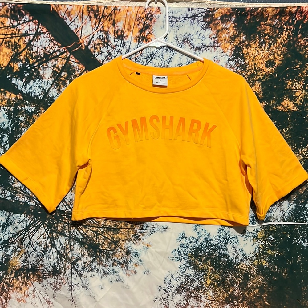 Gymshark yellow gold crop top size S